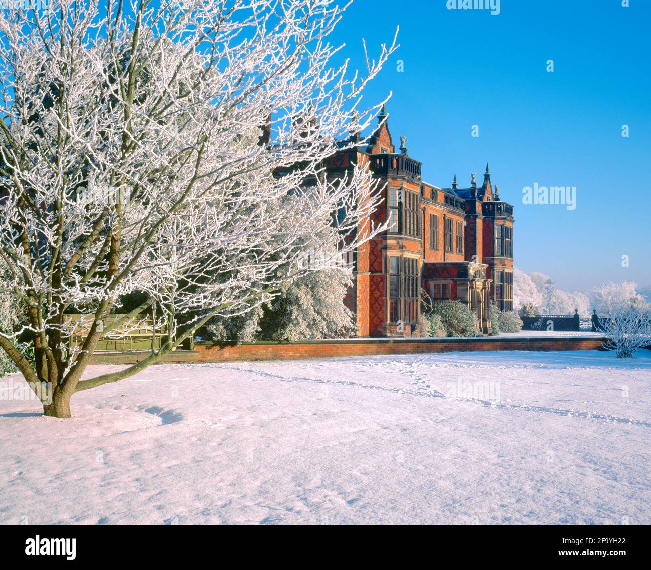 UK, England, Cheshire, Arley Hall and Gardens, winter Stock Photo