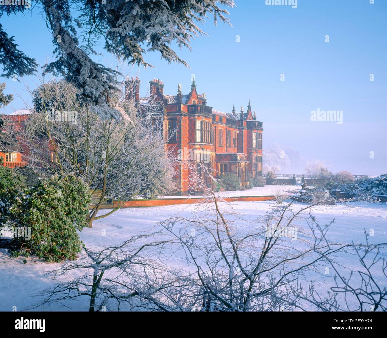 UK, England, Cheshire, Arley Hall and Gardens, winter Stock Photo