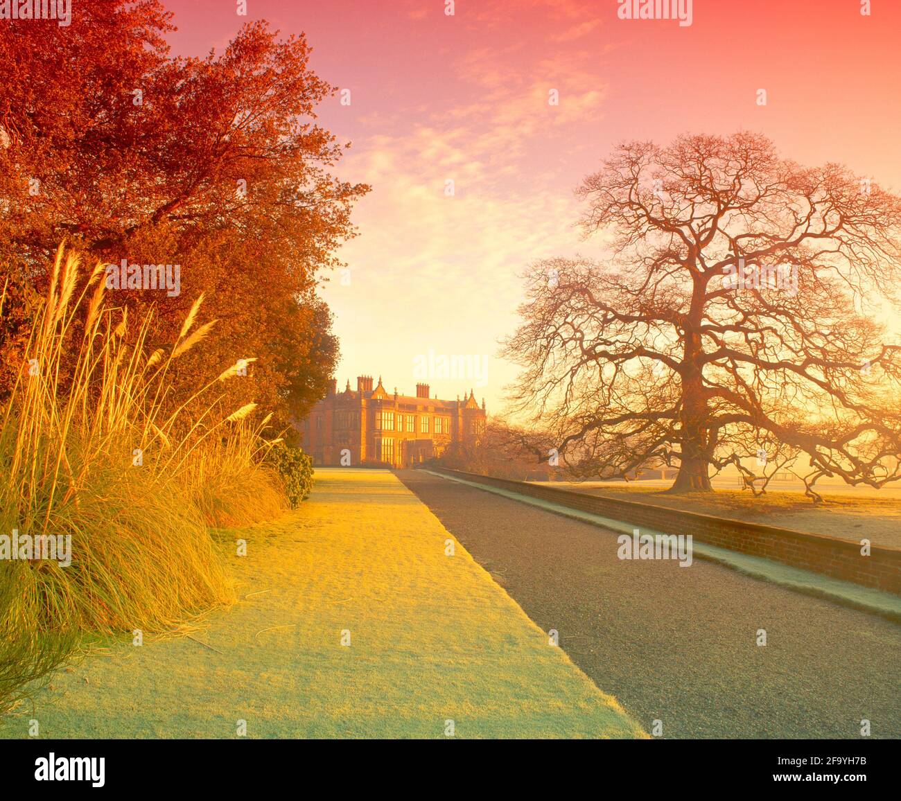 UK, England, Cheshire, Arley Hall and Gardens, autumn/winter Stock Photo
