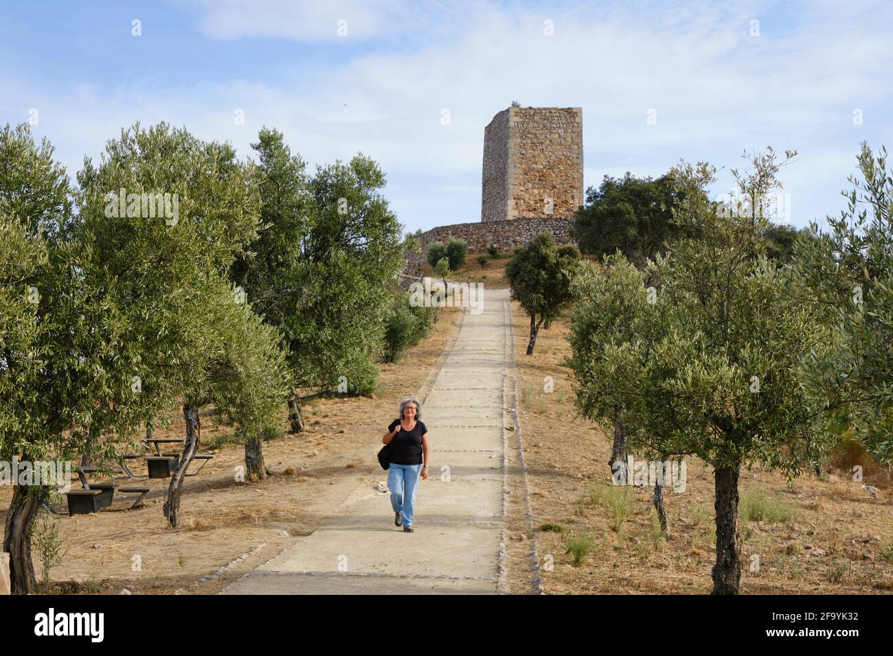 The remaining tower of the 12th century castle. Vila Velha de Rodao, Portugal Stock Photo