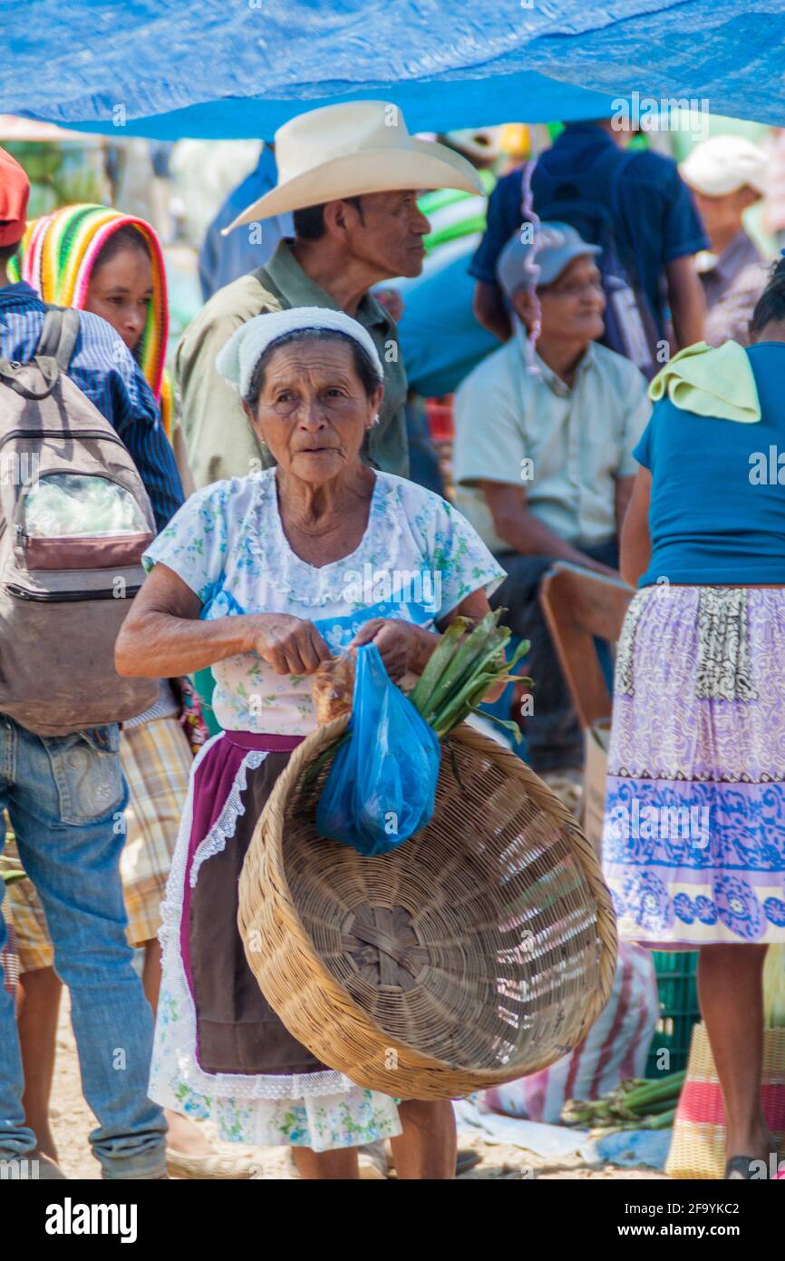 SAN MANUEL DE COLOHETE, HONDURAS - APRIL 15, 2016: Local indigenous