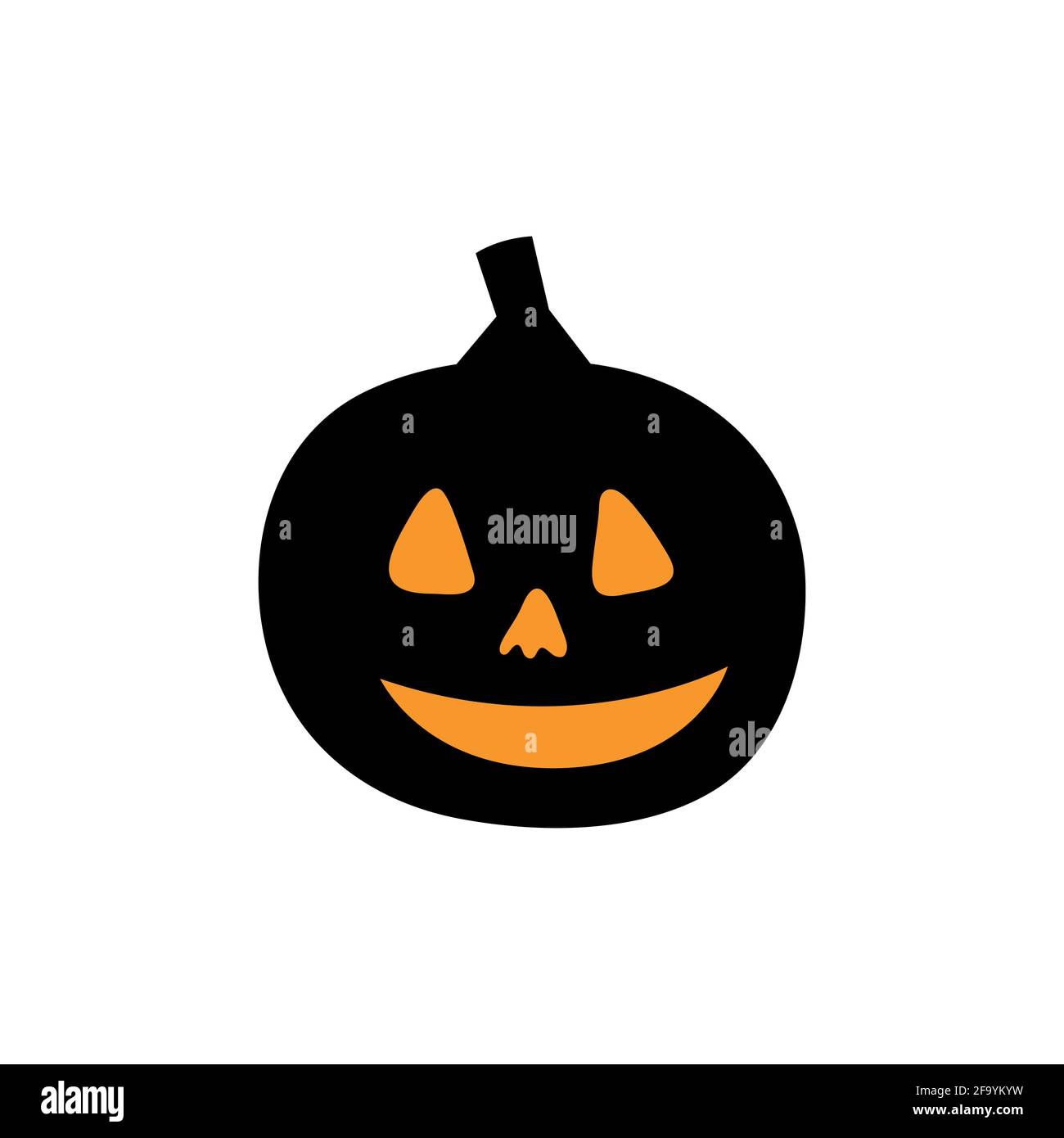Halloween pumpkin icon on a white background. Vector illustration Stock ...