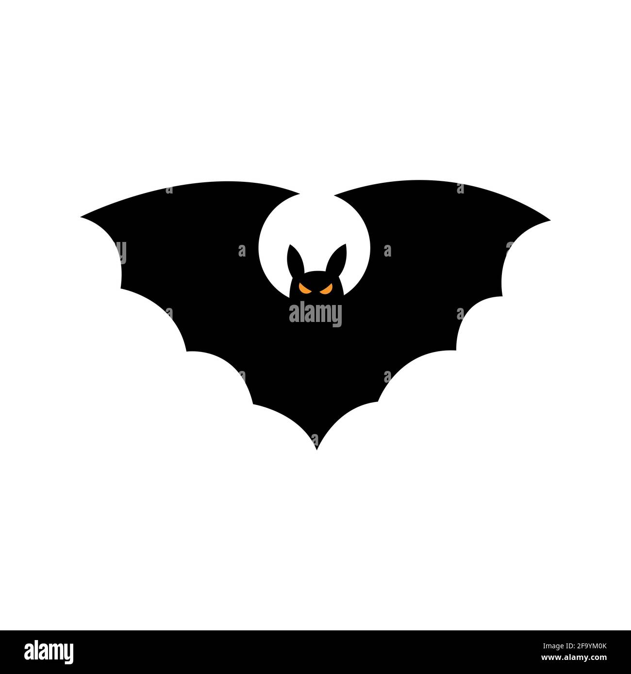 Bat silhouette - Halloween vector illustration isolated on white ...