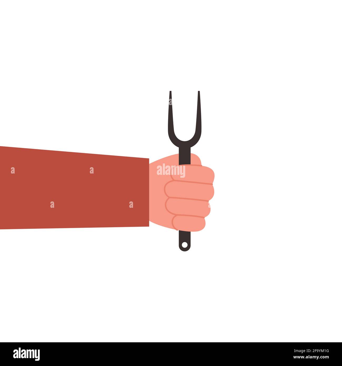 Fork icon vector illustration isolated on white background. Stock Vector