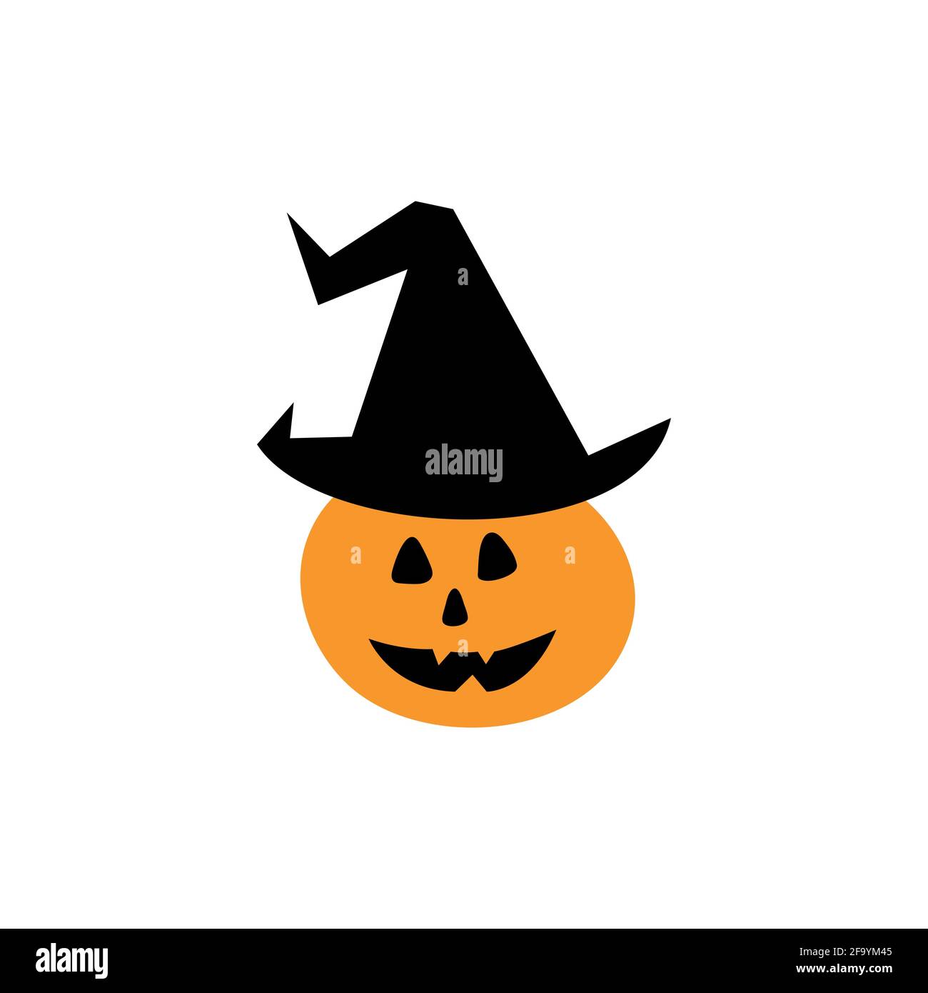 Halloween pumpkin icon on a white background. Vector illustration Stock ...
