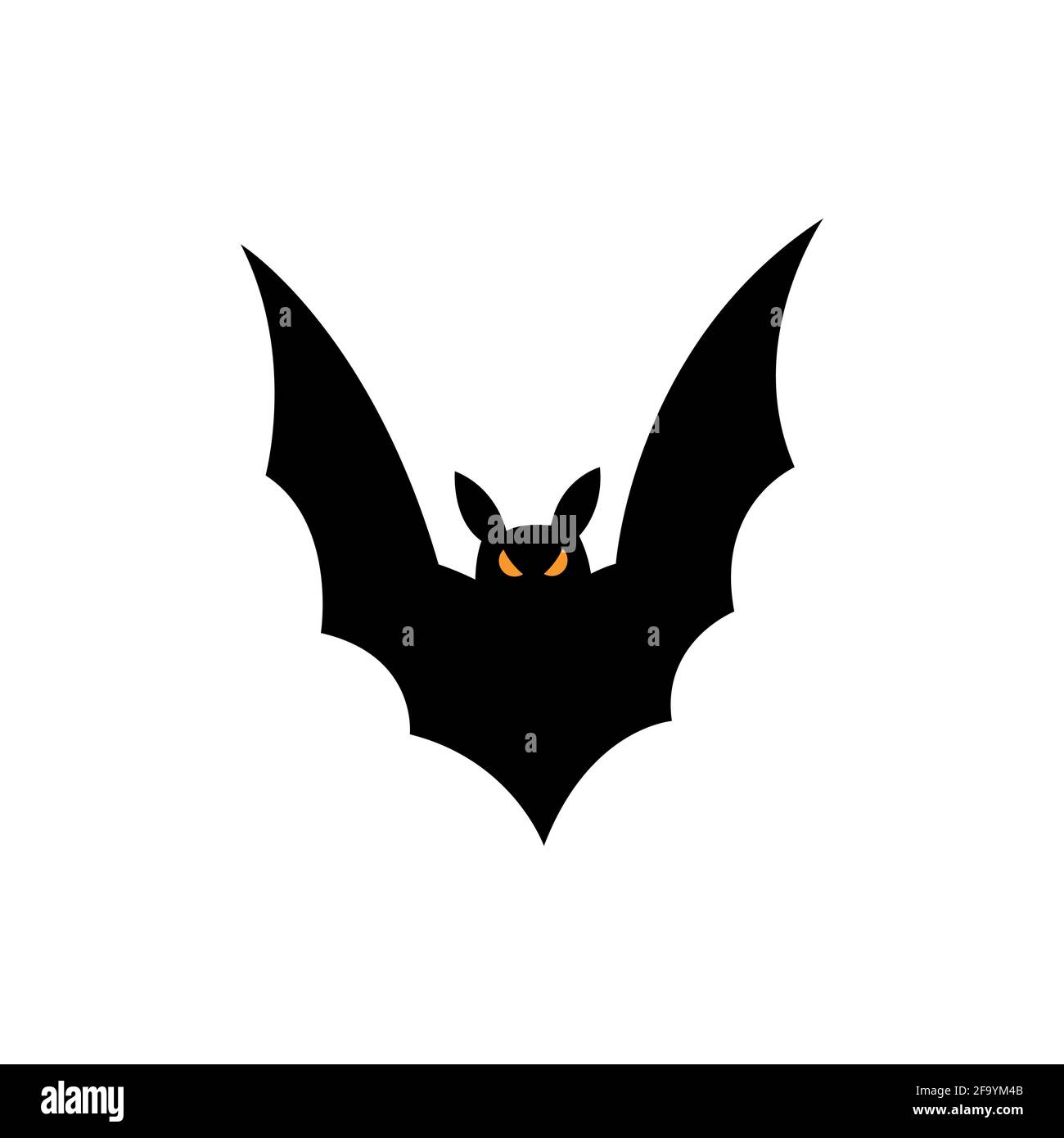 Bat silhouette - Halloween vector illustration isolated on white ...