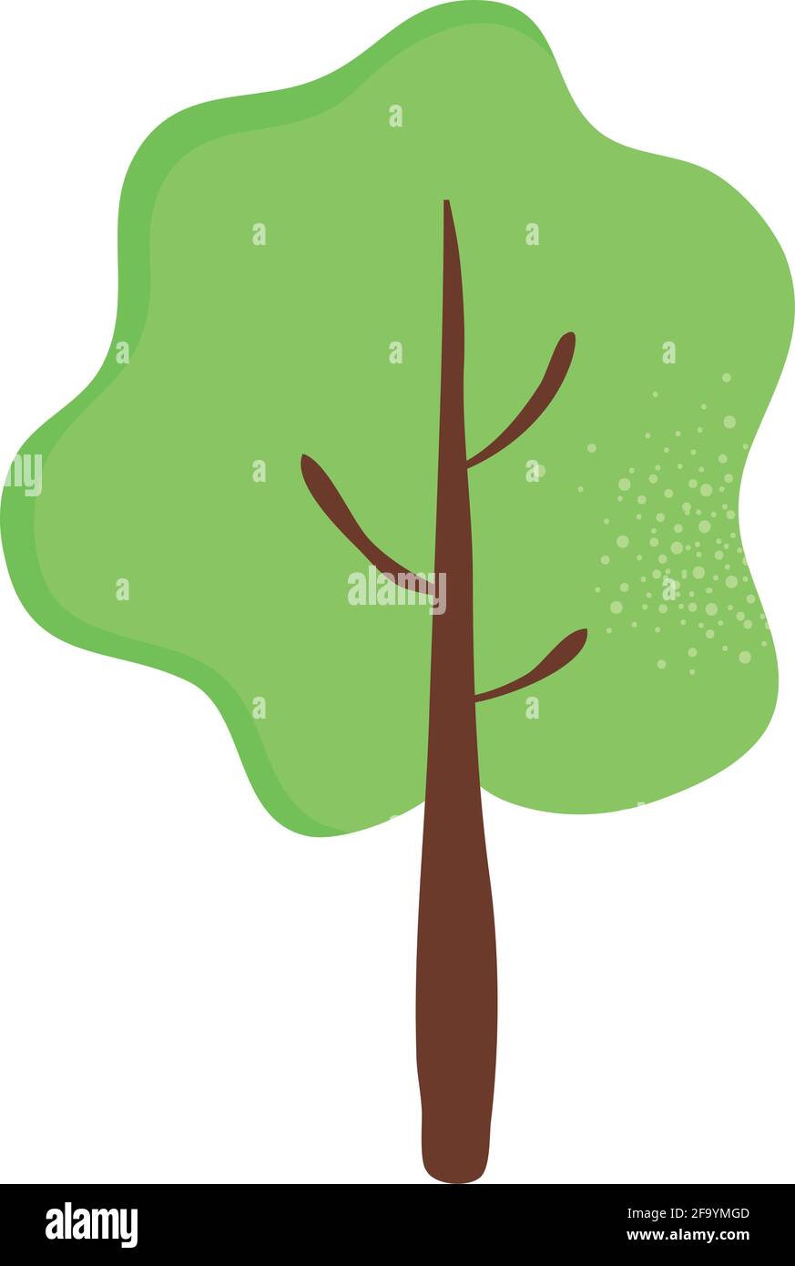 green tree on white background Stock Vector Image & Art - Alamy