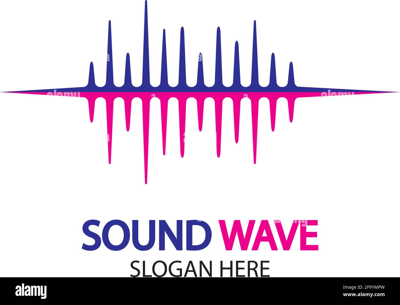 Sound waves vector illustration design template Stock Vector