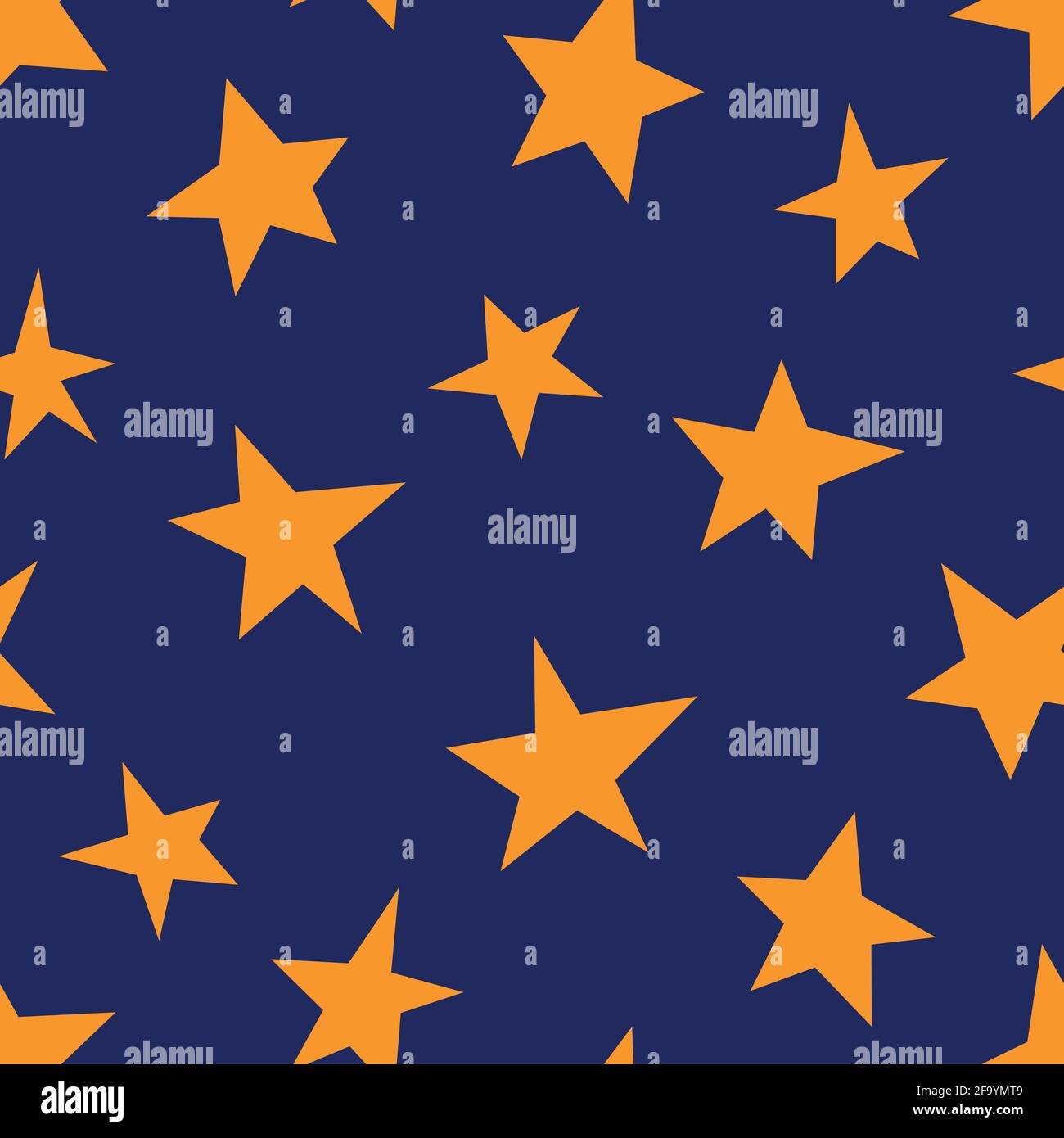 Stars seamless pattern on a blue background. Vector illustration Stock ...
