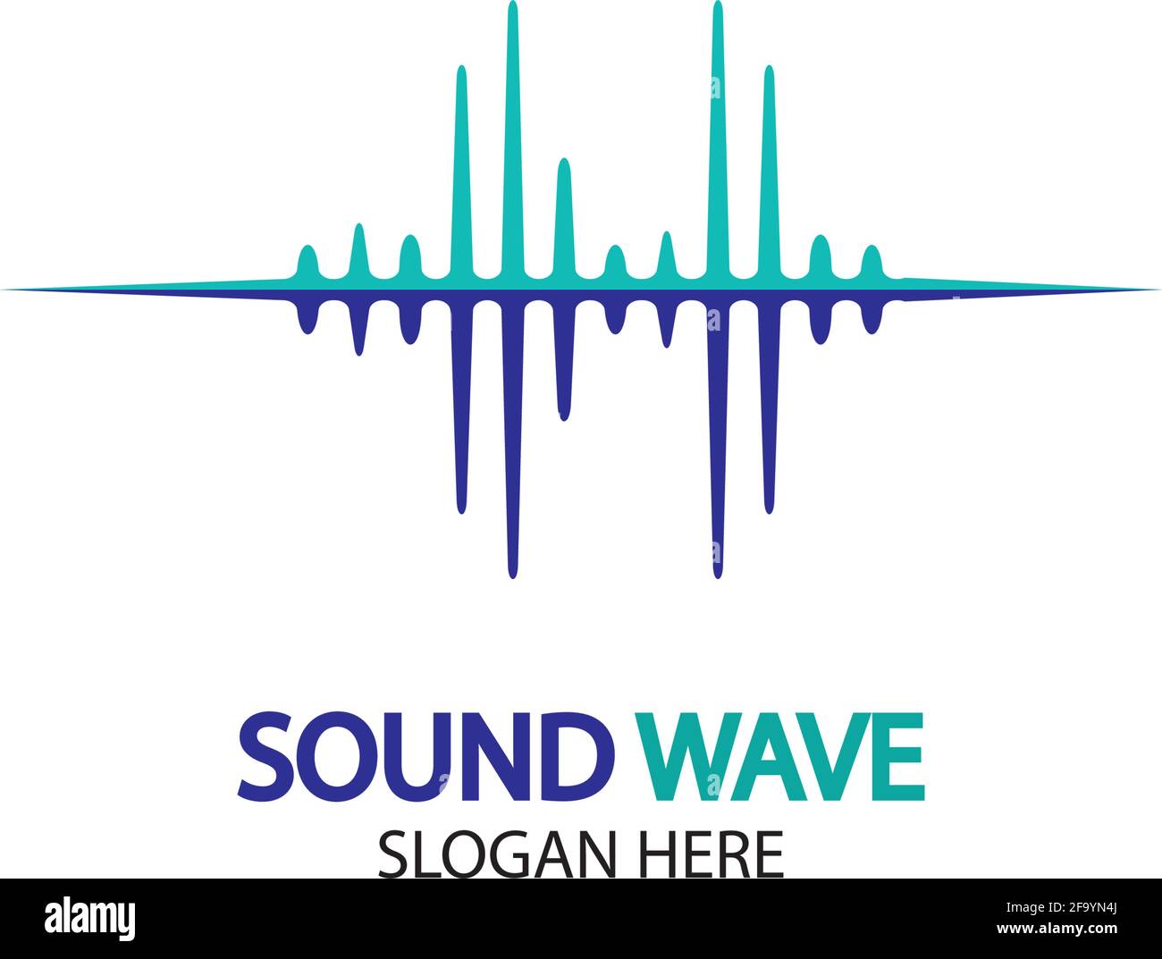 Sound waves vector illustration design template Stock Vector