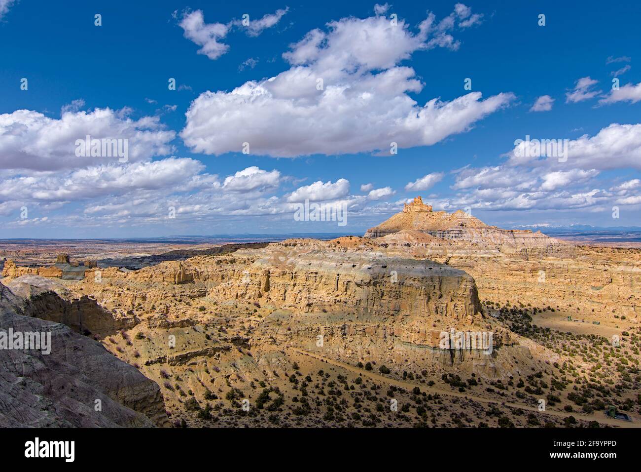 Badlands canyon surrounding Angels Peak natural area in san juan county