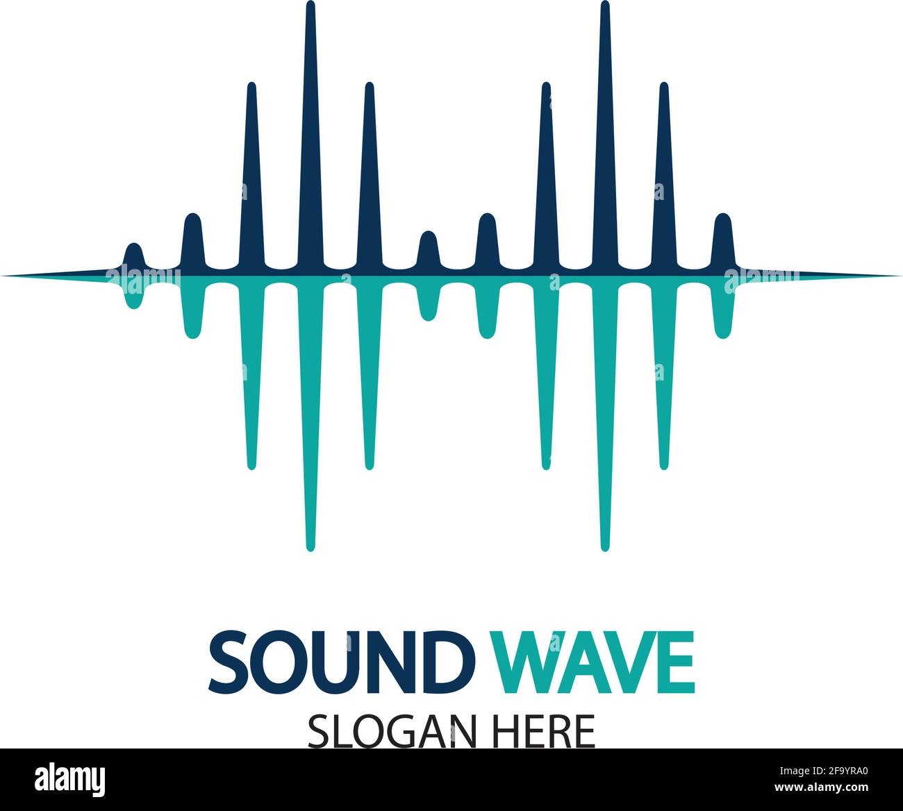 Sound waves vector illustration design template Stock Vector Image ...
