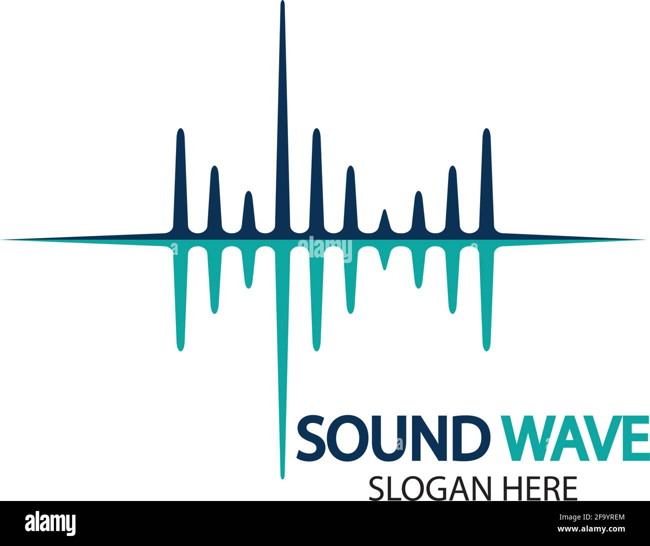 Sound waves vector illustration design template Stock Vector