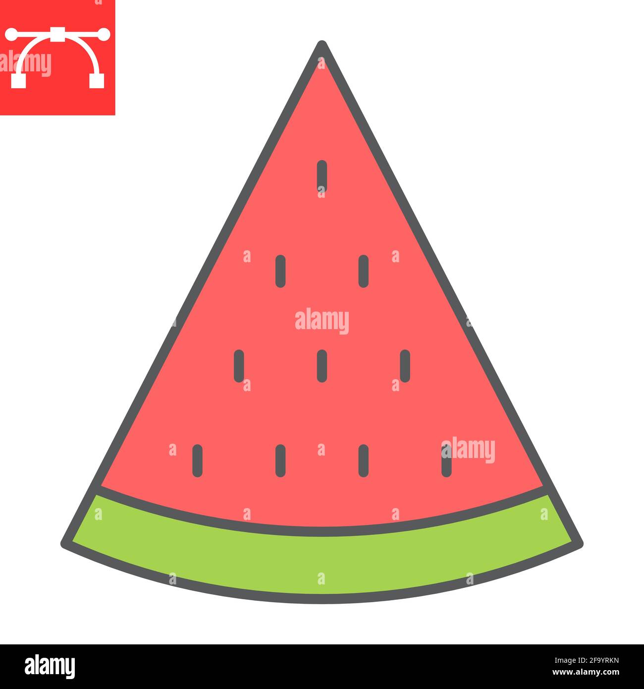 Watermelon color line icon Stock Vector Image & Art - Alamy