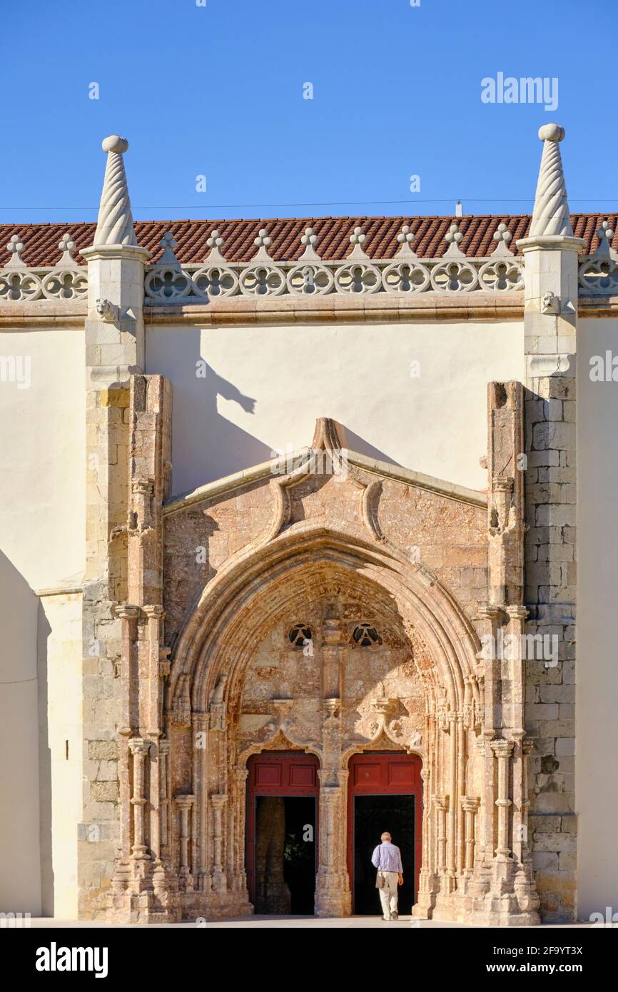 The 15th century Convento de Jesus (Jesus Convent) designed by the architect Diogo Boitaca in 1494. It is one of the first examples of Manueline Style Stock Photo