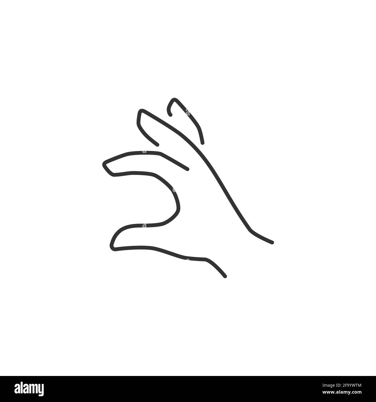 Hand Related Vector Line Icons. Stock Vector