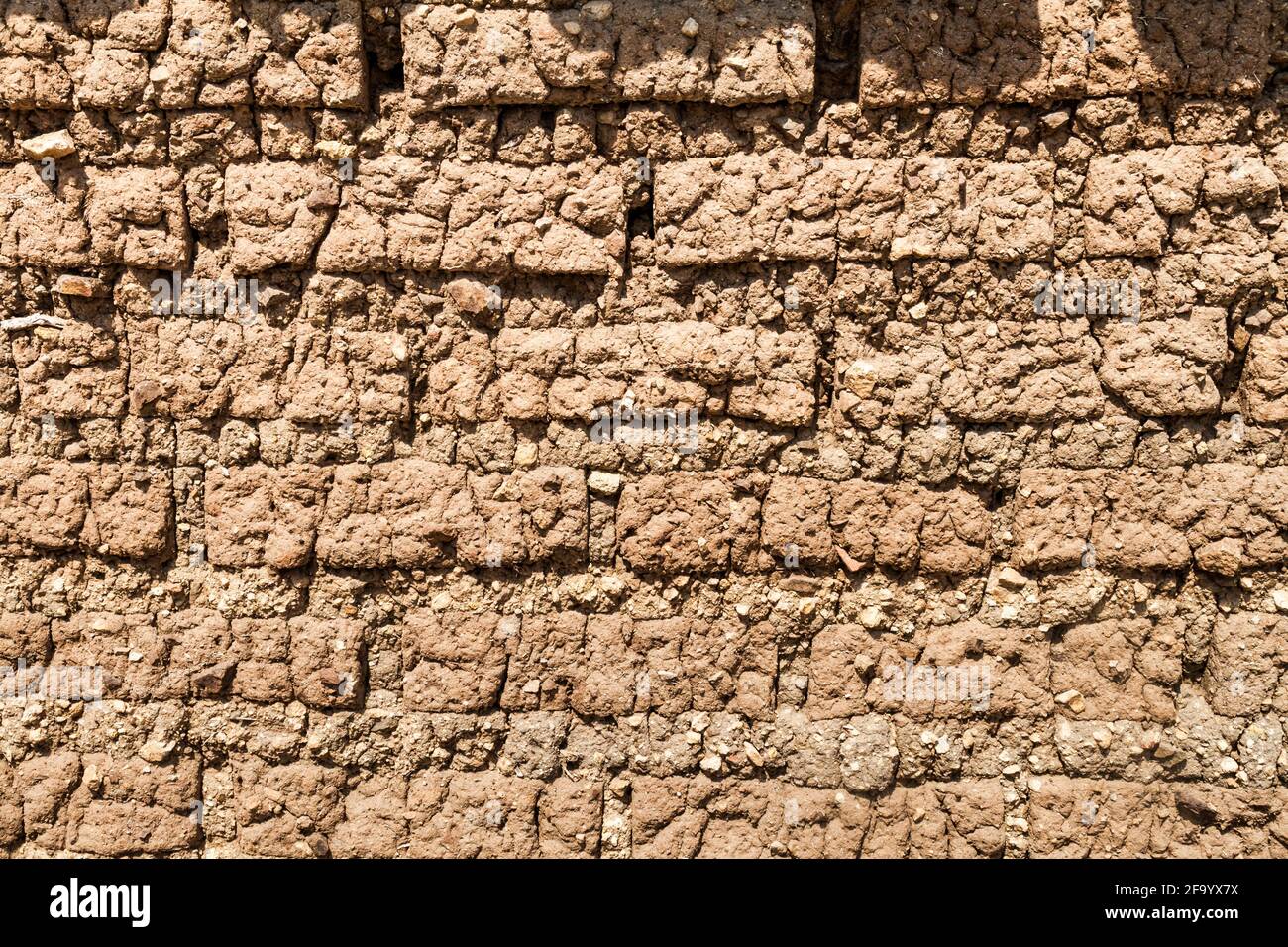 Detail of an adobe wall Stock Photo