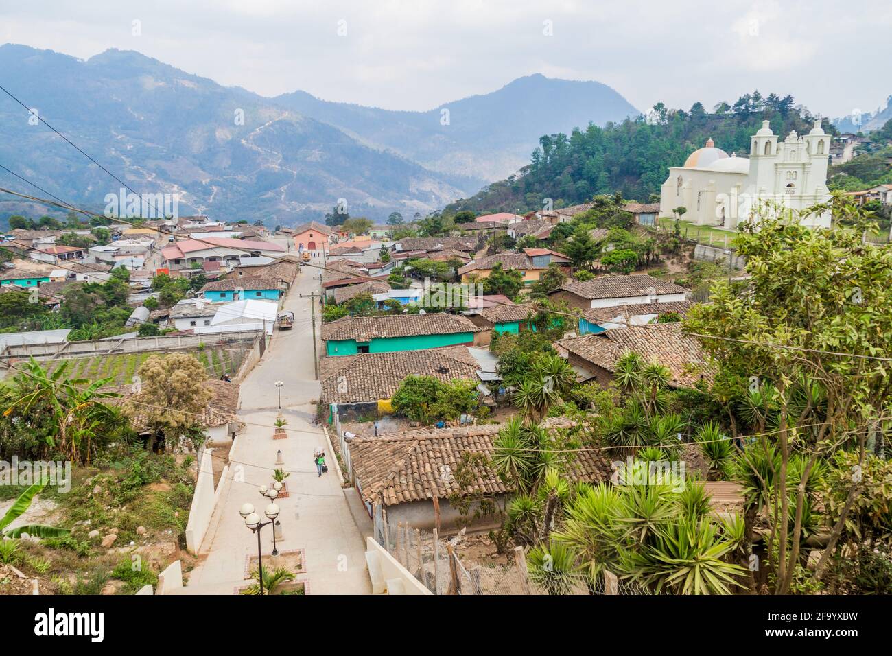 Aerial view of Belen Gualcho village, Honduras Stock Photo - Alamy