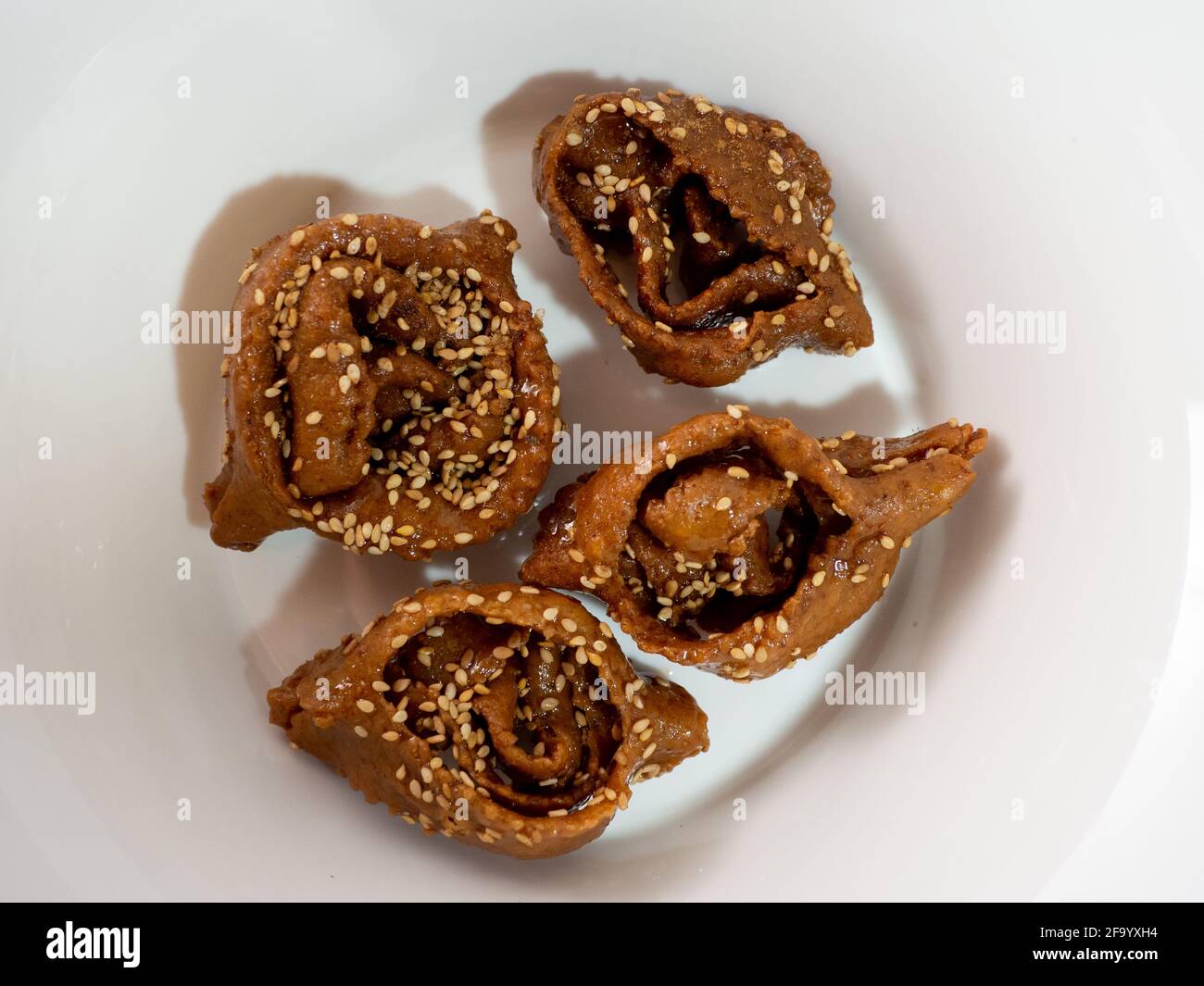 Traditional Moroccan dessert during Ramadan holiday Stock Photo