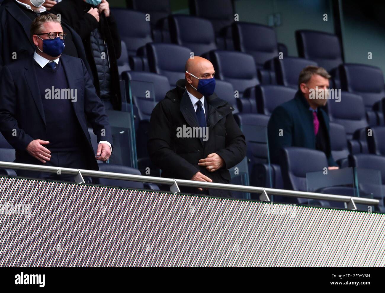 Daniel Levy, Chairman of Tottenham during the Premier League match at the Tottenham Hotspur Stadium, London. Picture date: Wednesday April 21, 2021. Stock Photo