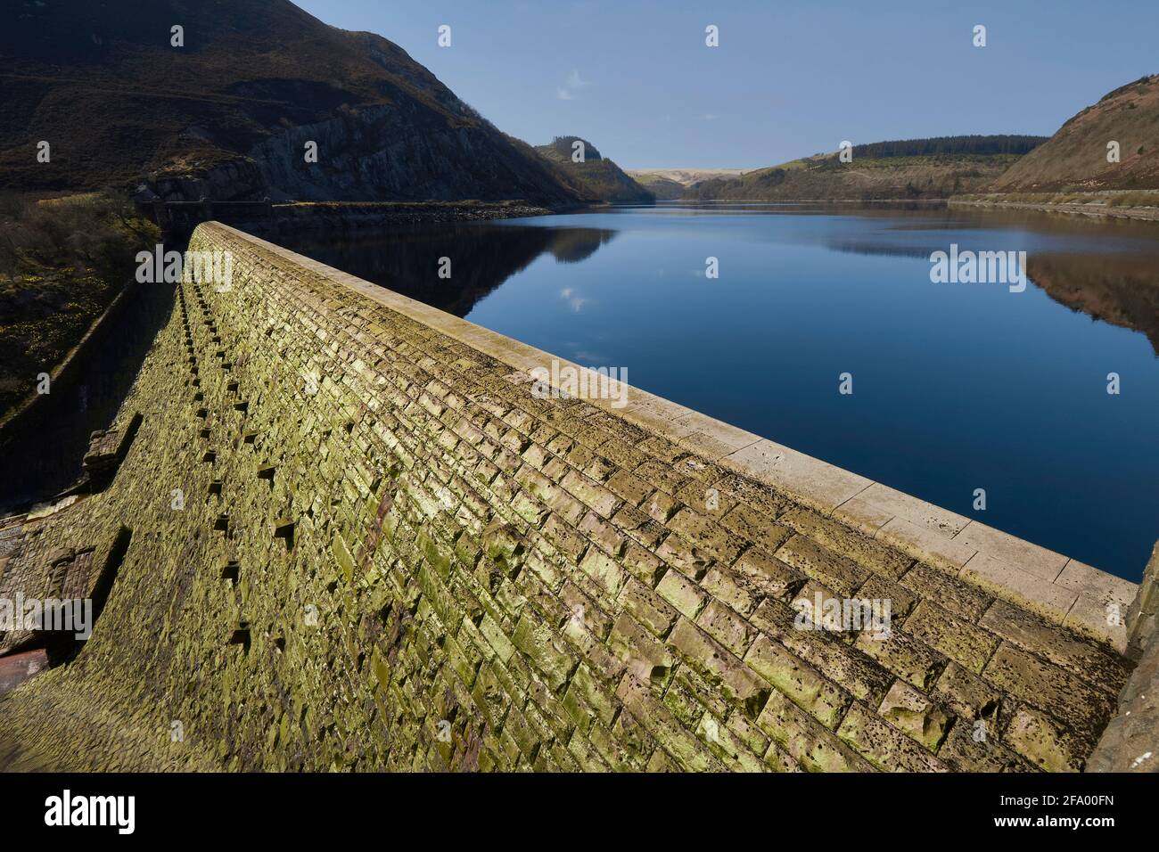 Caban Coch Dam Elan Valley Powys Wales UK Stock Photo