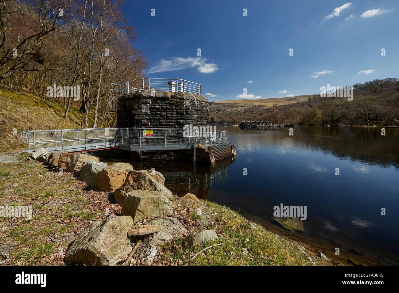 Dol-y-Mynach Dam Elan Valley Ryhayader Powys Wales UK Stock Photo