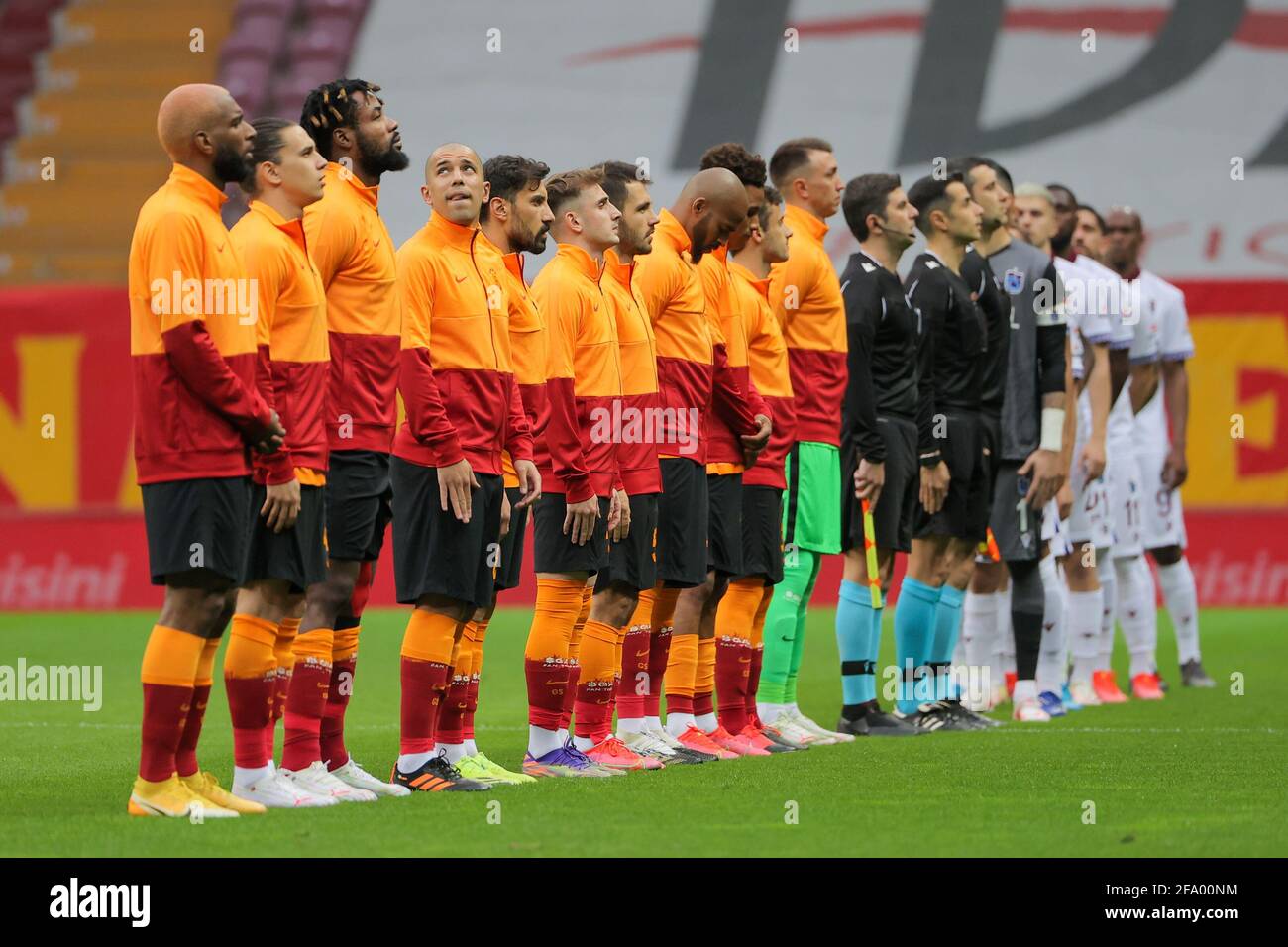 ISTANBUL, TURKEY APRIL 21 Team of Galatasaray during the Super Lig
