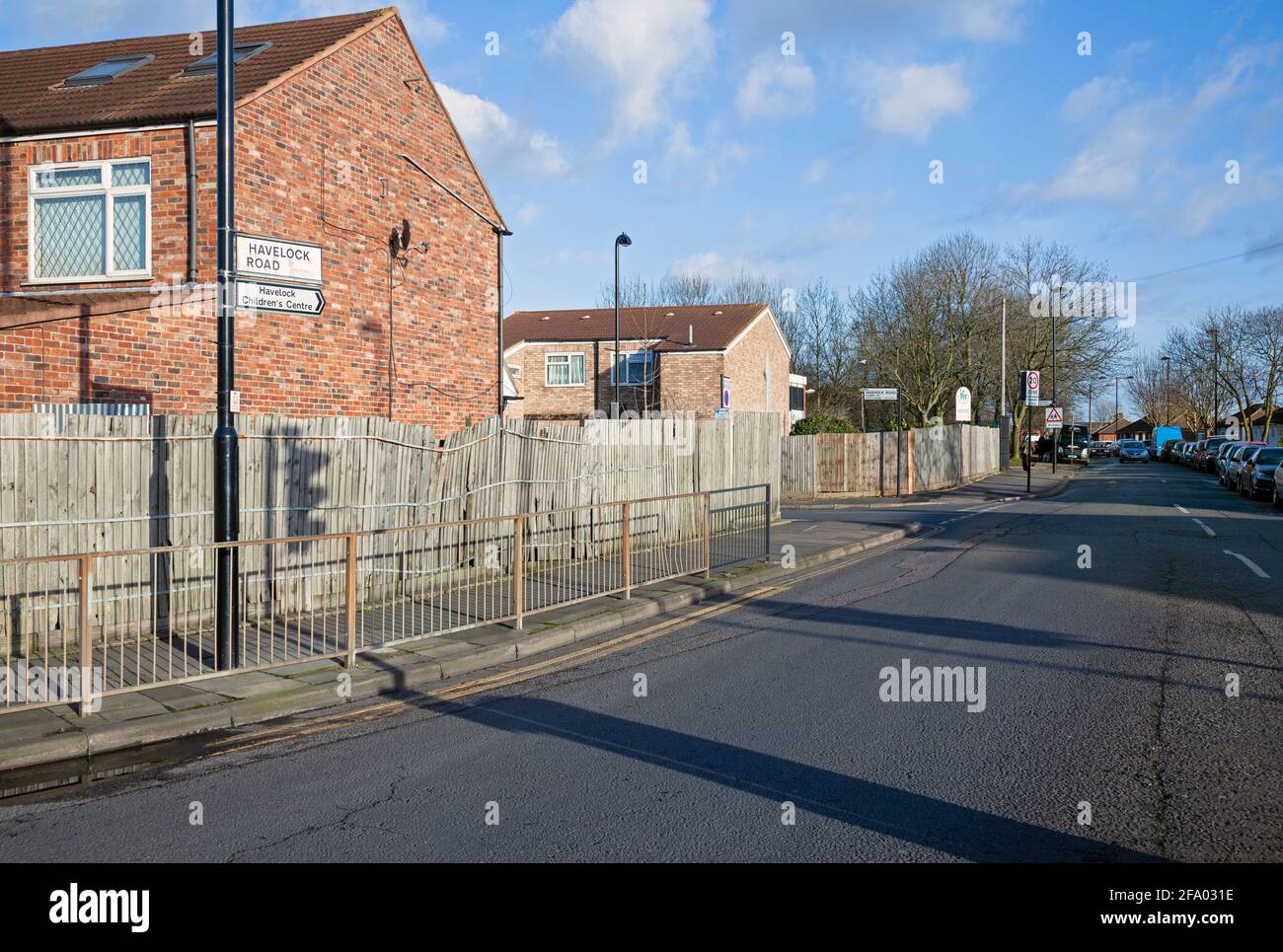 UK, England, London, Southall, Havelock Road with Typical Houses and