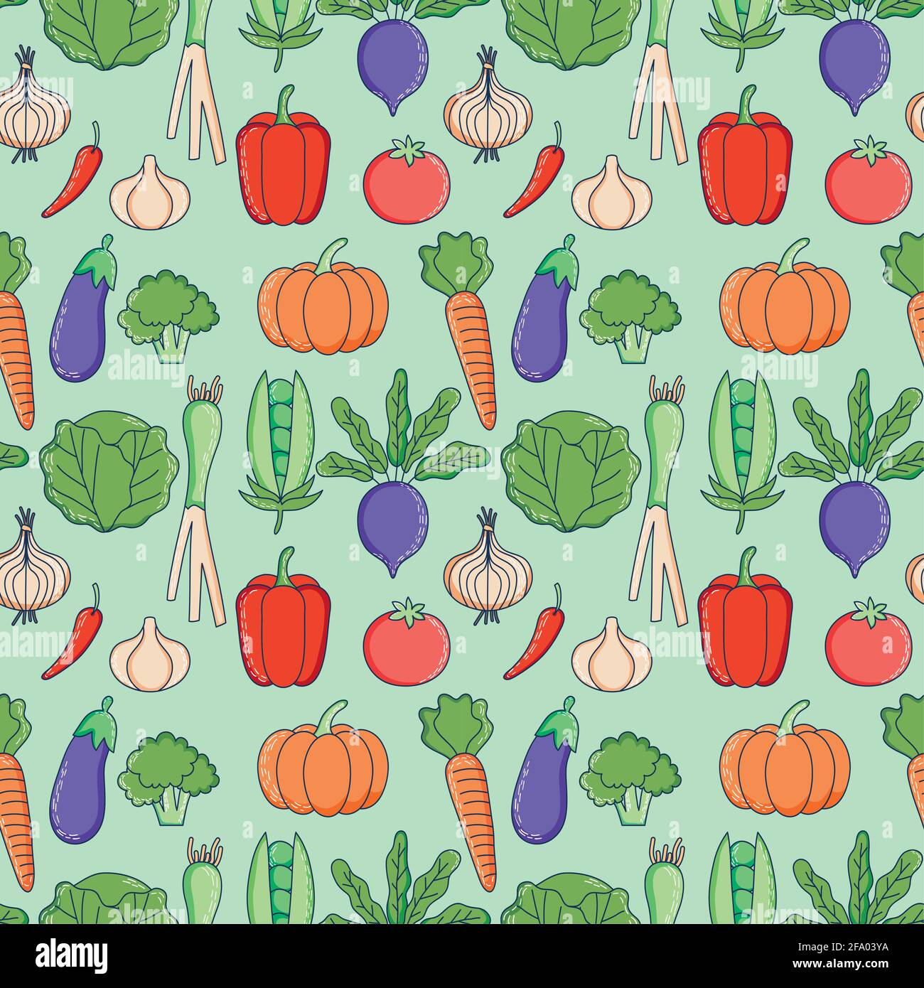 healthy vegetables seamless pattern design Stock Vector Image & Art - Alamy
