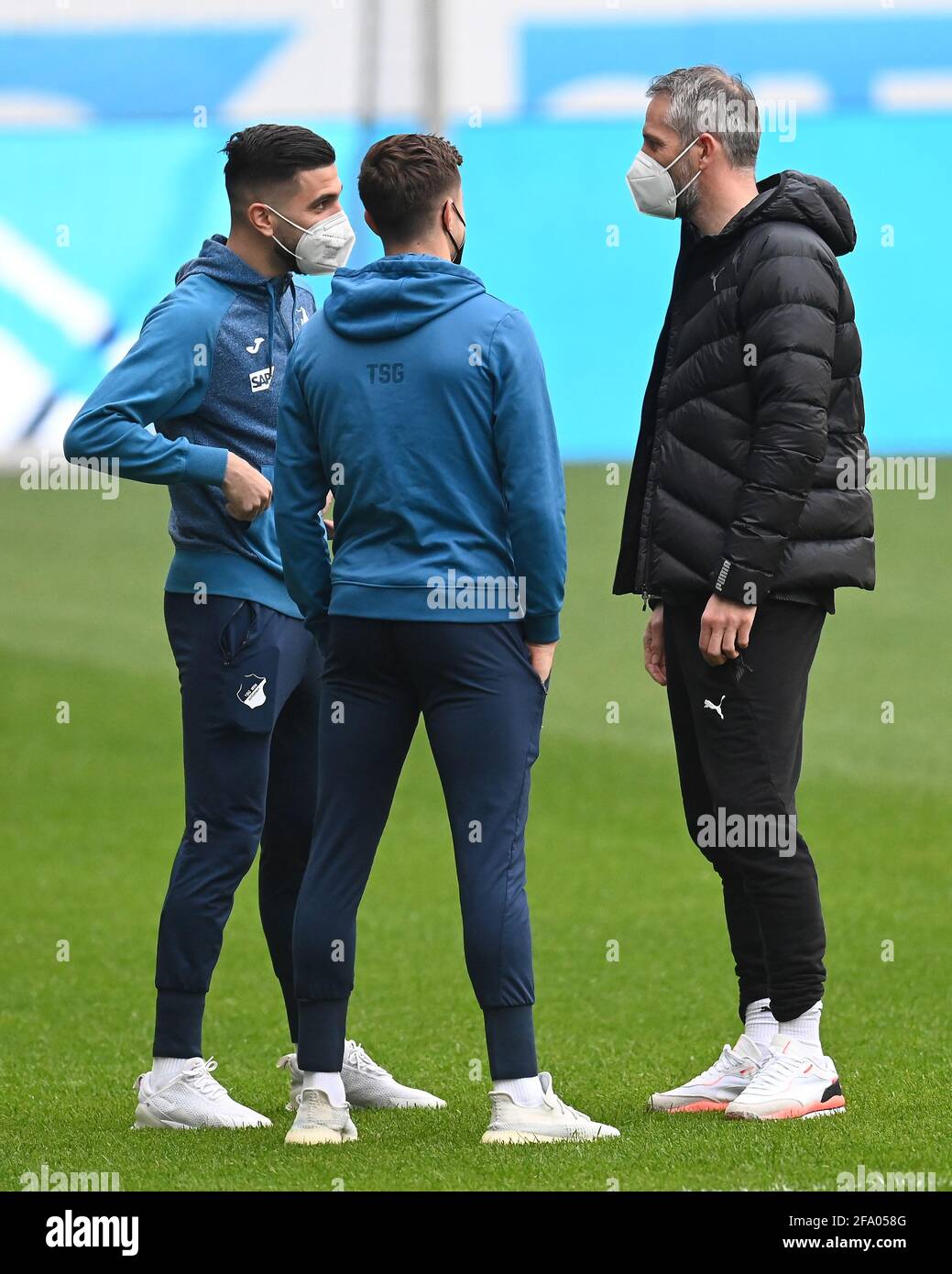 coach Marco Rose (Borussia Monchengladbach) in conversation with players  from TSG Hoffenheim. GES/Football/1. Bundesliga: TSG 1899 Hoffenheim -  Borussia Monchengladbach, April 21, 2021 Football/Soccer: 1st League: TSG  1899 Hoffenheim vs Borussia ...