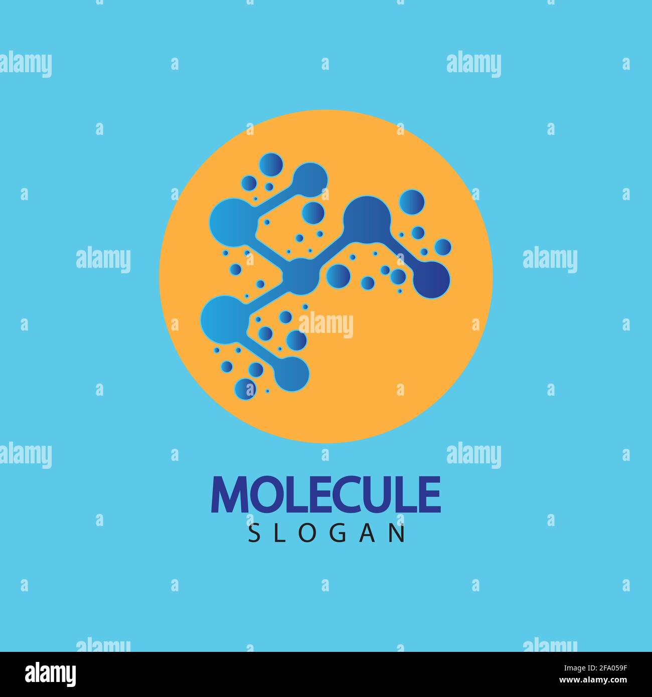 Molecule symbol logo template vector illustration design Stock Vector