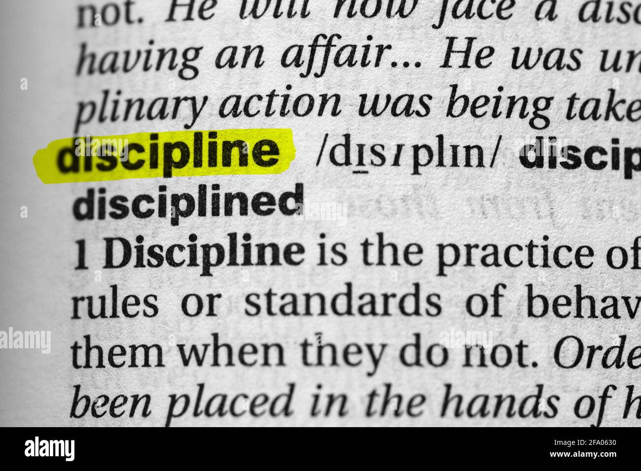 Discipline High Resolution Stock Photography and Images Alamy