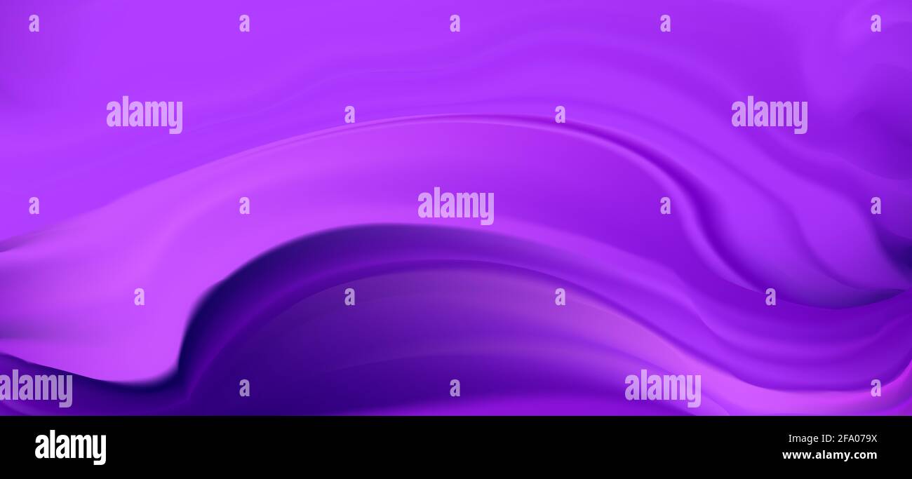 Web header liquid background with violet paint flow. Stock Photo