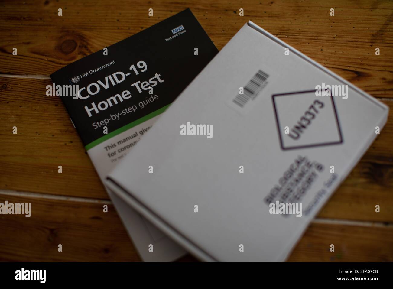 Uk government home testing kit for Covid 19 Stock Photo Alamy