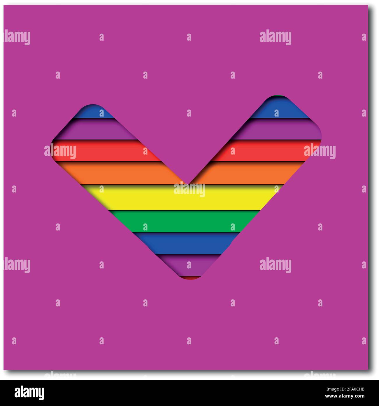 LGBT illustration. Community pride concept. Design for poster, flyer. Check the vector icon and sign your app. Stock Vector