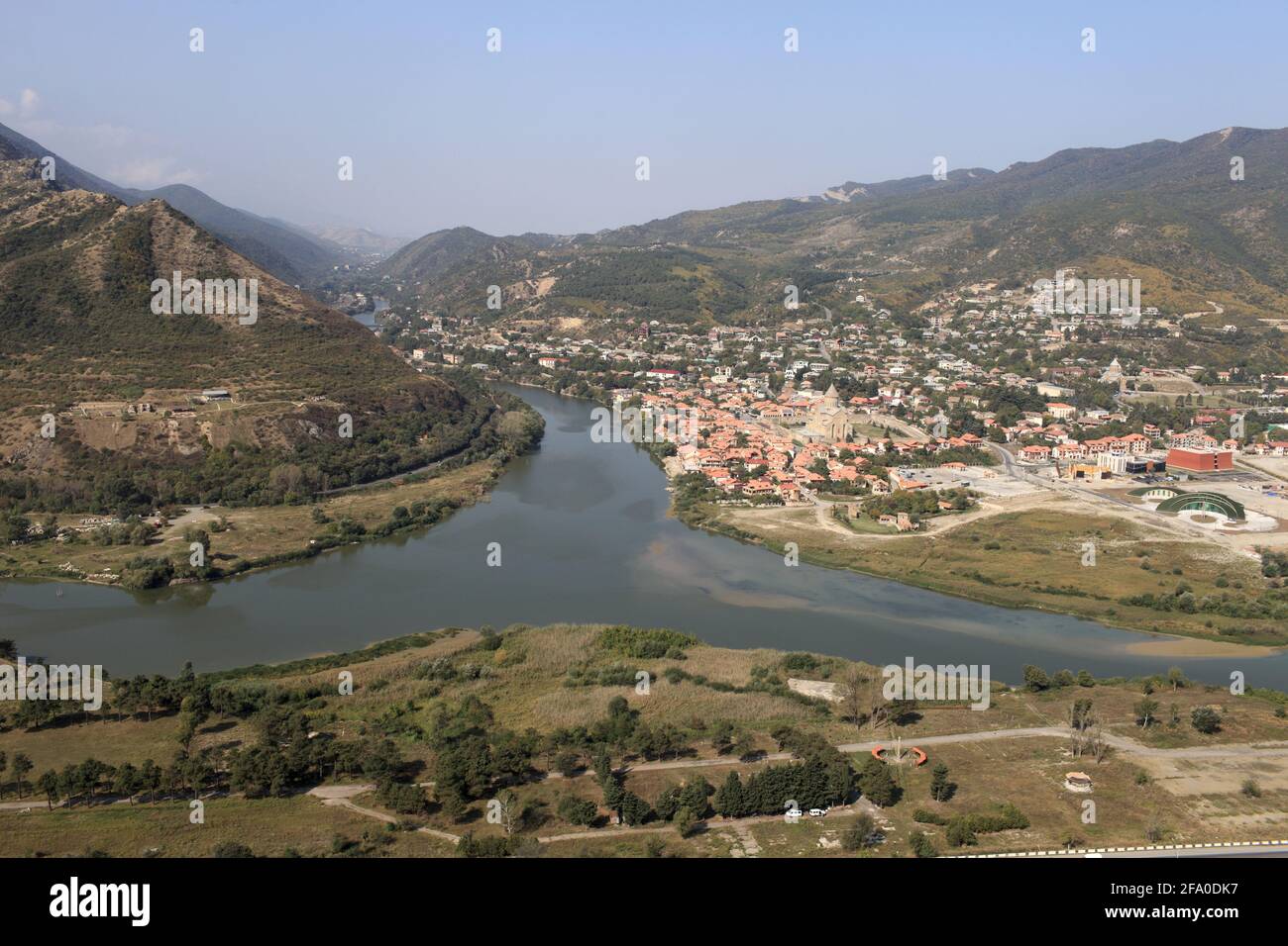 Mtskheta is one of the oldest cities of the country of Georgia Stock Photo