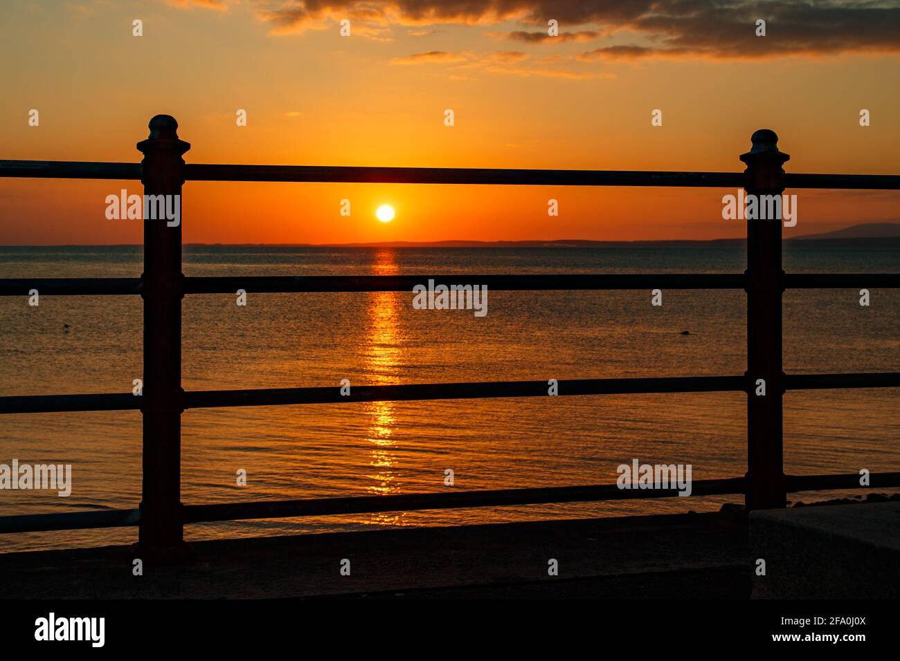 Morecambe Lancashire, United Kingdom. 21st Apr, 2021. The end of the day finish in spectacular fashion Credit: PN News/Alamy Live News Stock Photo