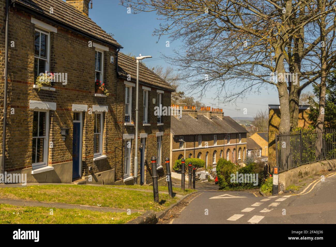 Houses in Windmill Hill conservation area Gravesend Kent Stock Photo