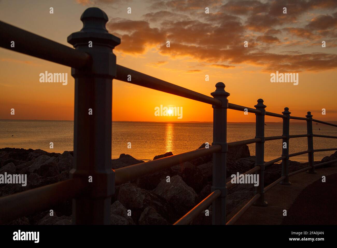 Morecambe Lancashire, United Kingdom. 21st Apr, 2021. The end of the day finish in spectacular fashion Credit: PN News/Alamy Live News Stock Photo