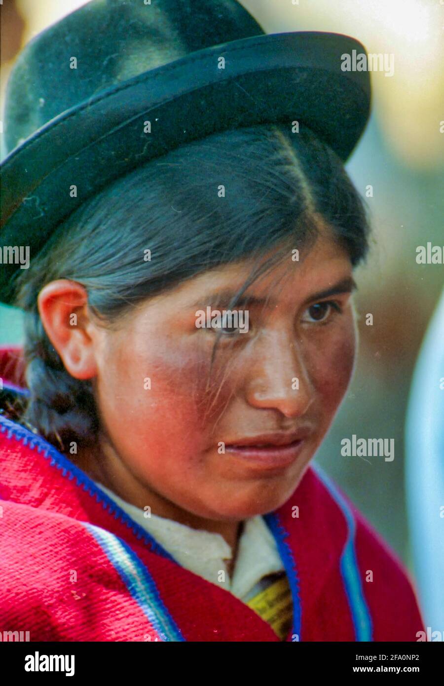 Bolivian Andes Native Stock Photo - Alamy