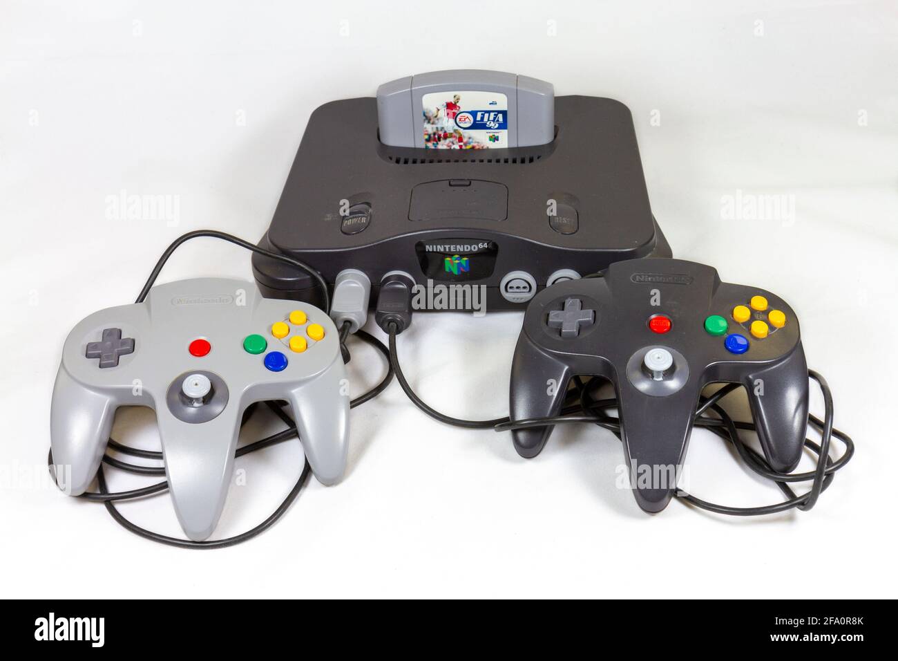 The FIFA'99 game in a Nintendo 64 or N64 video game console, a fifth  generation video game console launched in 1996 in Japan Stock Photo - Alamy