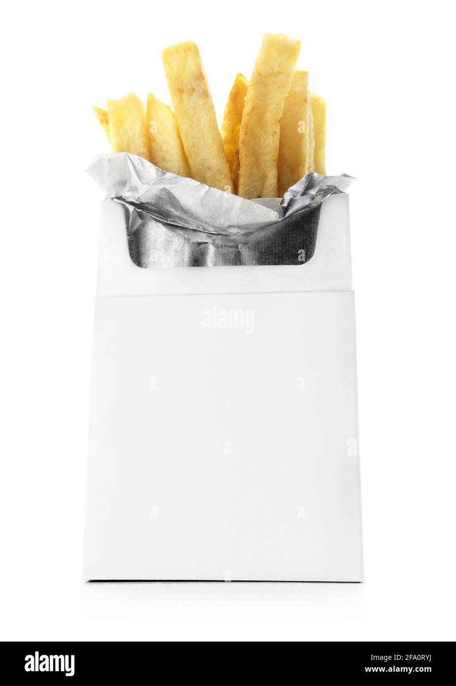 Unhealthy Lifestyle - Cigarettes And French Fries Stock Photo