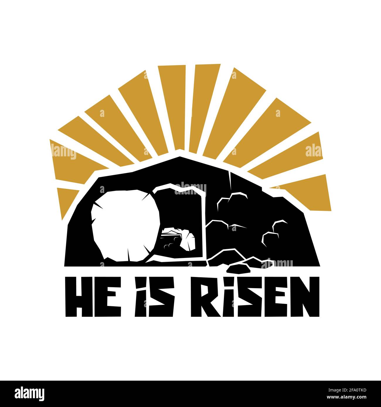 Biblical illustration. Christian art. He is risen Stock Vector Image & Art Alamy
