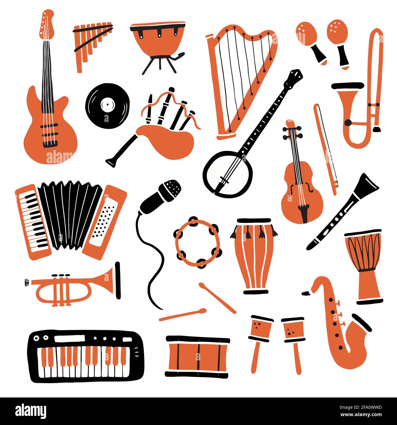 Different types 2024 of guitar instruments