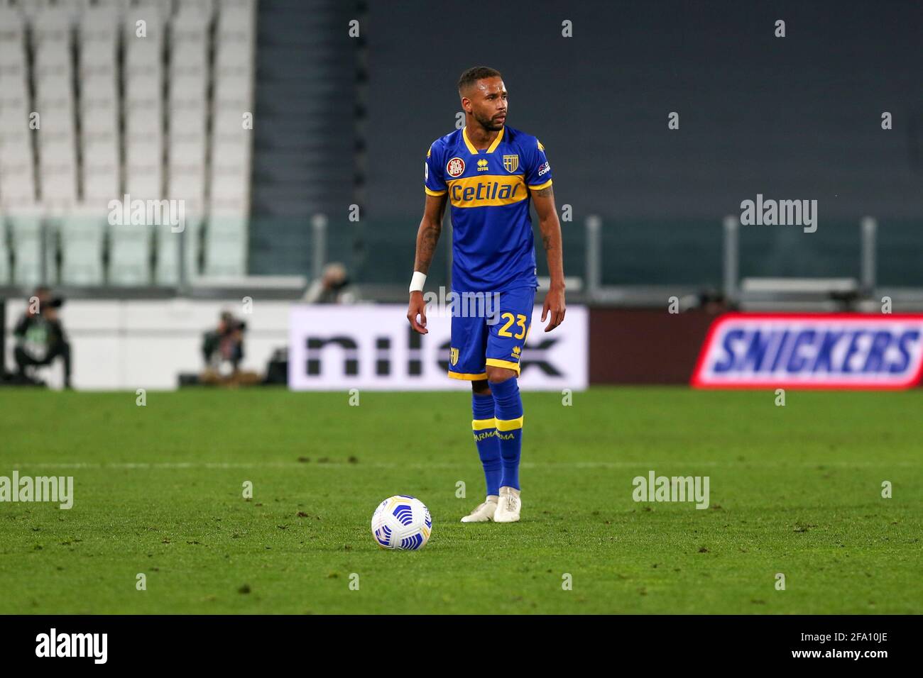Hernani during the Serie A football match between Juventus FC and Parma  Calcio 1913 at Allianz Stadium on April 21, 2021 in Turin, Italy. Juventus  won Stock Photo - Alamy