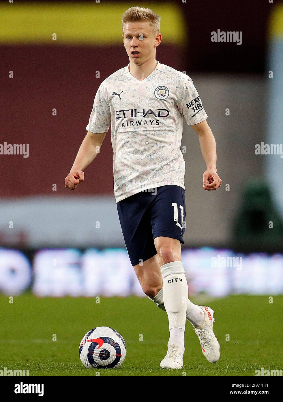 Oleksandr Zinchenko #11 of Manchester City during the game Stock