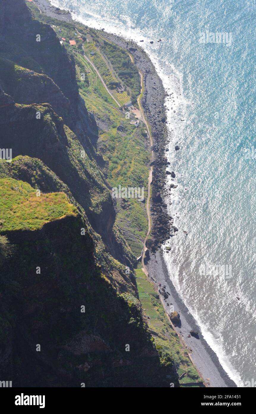 Cabo Girao in Madeira island, one of Europe’s highest sea cliffs Stock Photo