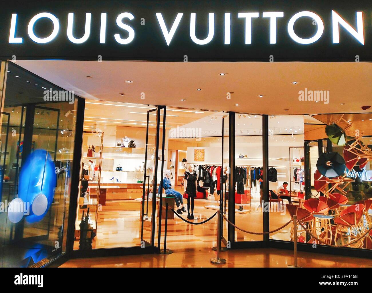 SHANGHAI, CHINA - JANUARY 15, 2021 - A Louis Vuitton store in a ...