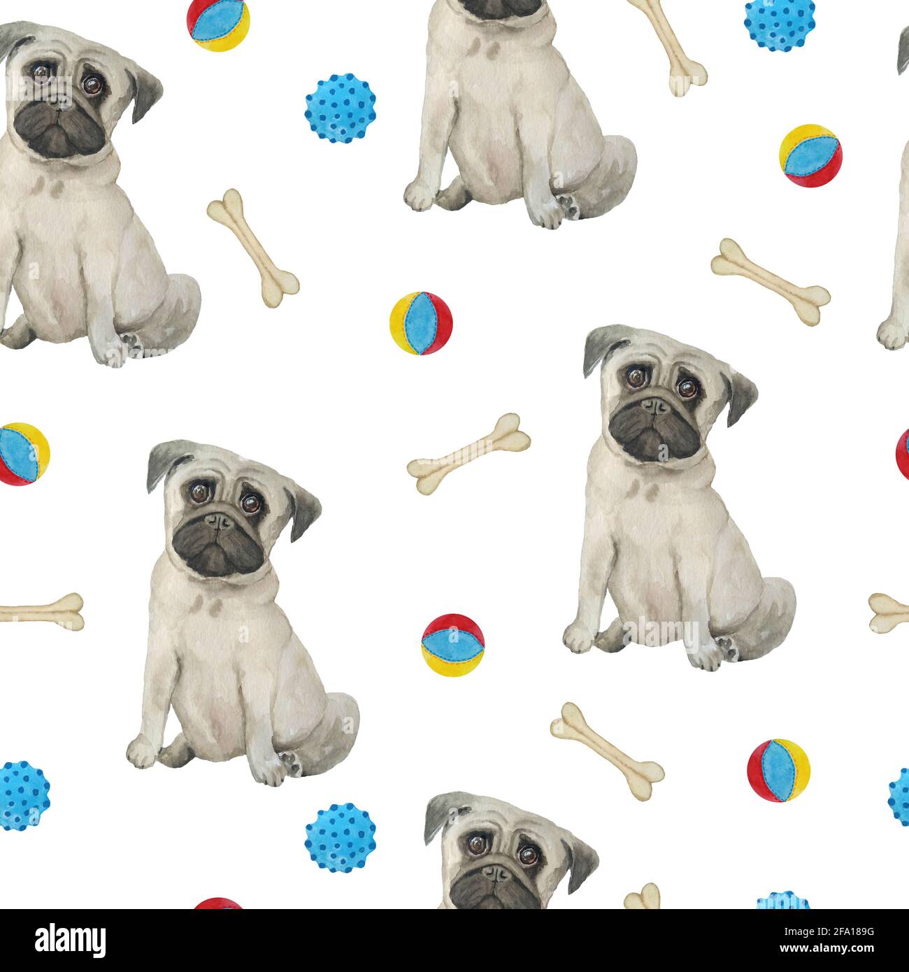 Cute, cartoon pug isolated on white background. Puppy, pug with big eyes Stock Photo - Alamy Cute, cartoon pug isolated on white background. Puppy, pug with big eyes Stock Photo - Alamy