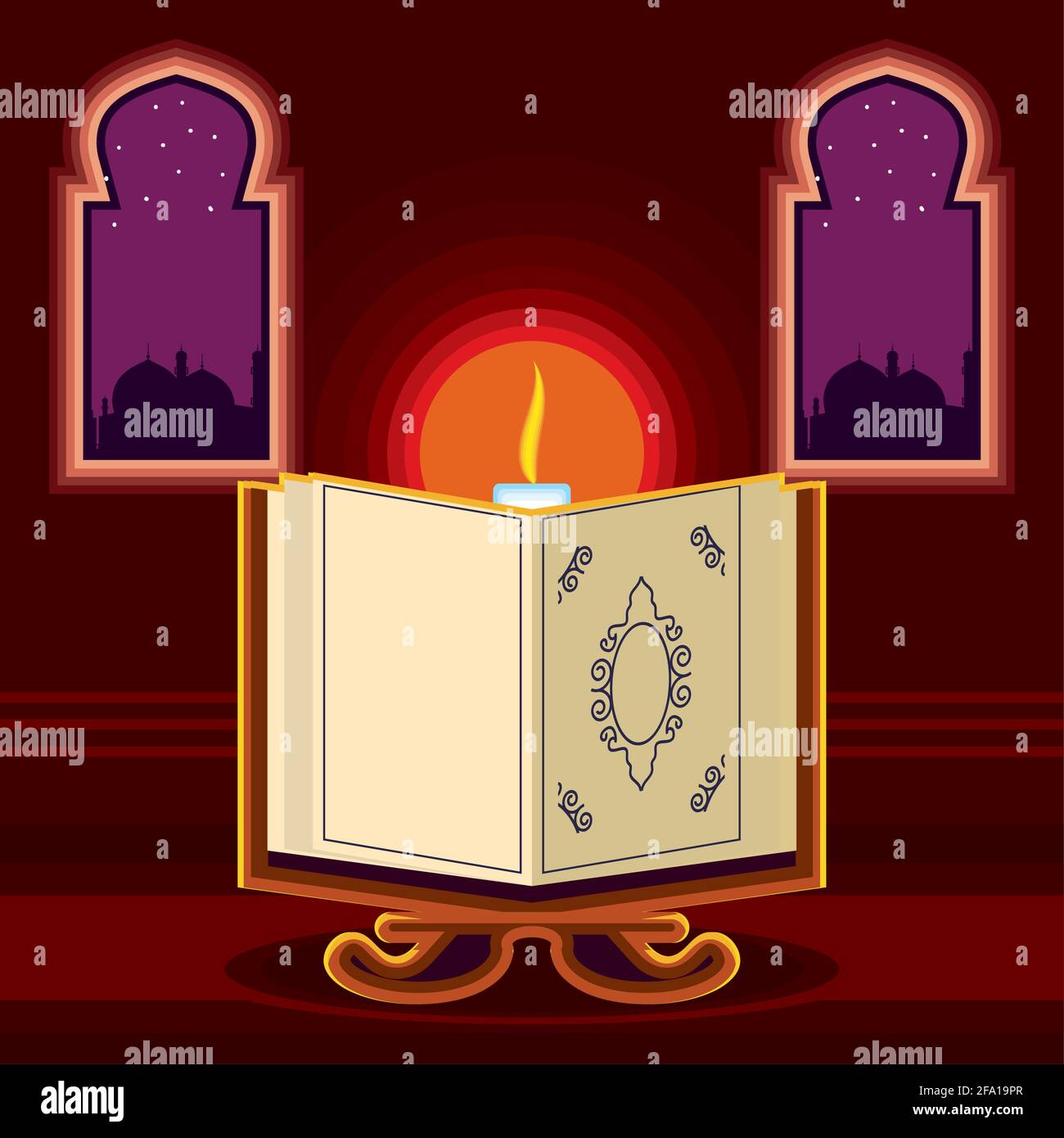 temple candle quran Stock Vector Image & Art - Alamy